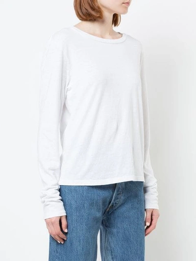 Shop Re/done Long Sleeve T-shirt In White