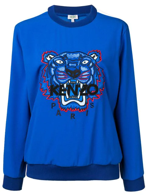 kenzo tiger logo crew sweat