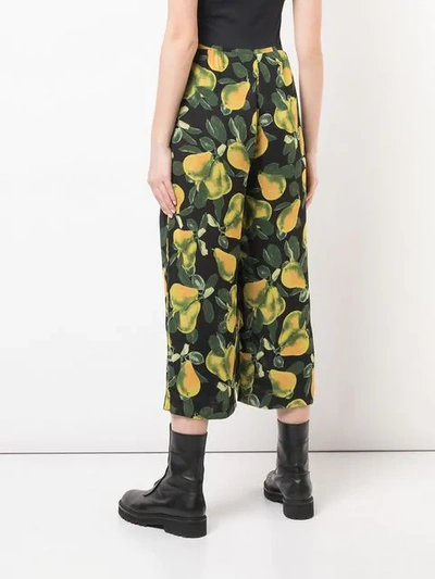 Shop Marc Jacobs Printed Wide-leg Trousers In Black