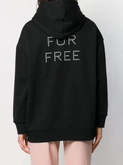 Shop Stella Mccartney Bunny Print Hoodie In Black