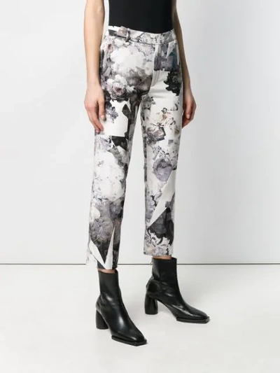 Shop A.f.vandevorst Mid Rise Printed Trousers In White