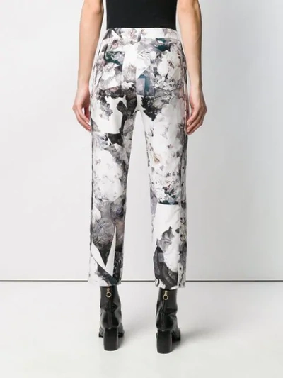 Shop A.f.vandevorst Mid Rise Printed Trousers In White
