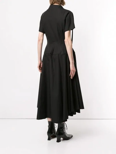 AGANOVICH FLARED SHIRT DRESS - 黑色