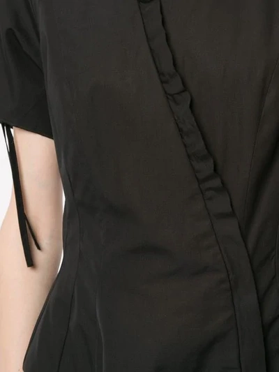 AGANOVICH FLARED SHIRT DRESS - 黑色