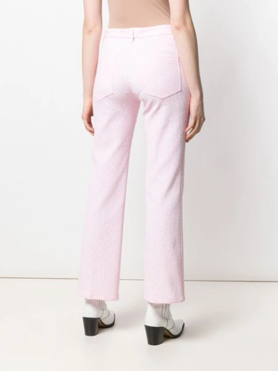 Shop Zadig & Voltaire Zadig&voltaire Kick Flare Cropped Trousers - Pink