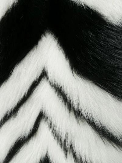 Givenchy Chevron Shearling Coat In Black