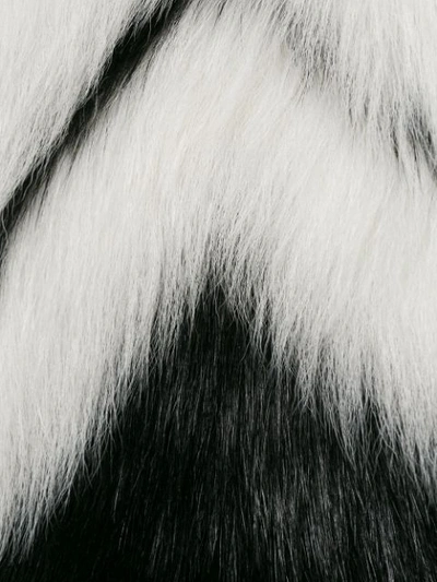 Givenchy Chevron Shearling Coat In Black