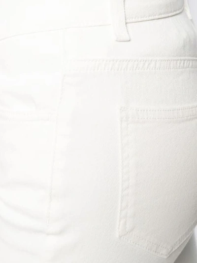 Shop Etro Embroidered Hem Jeans In White