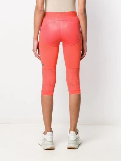 Shop Adidas By Stella Mccartney Cropped Performance Leggings In Orange