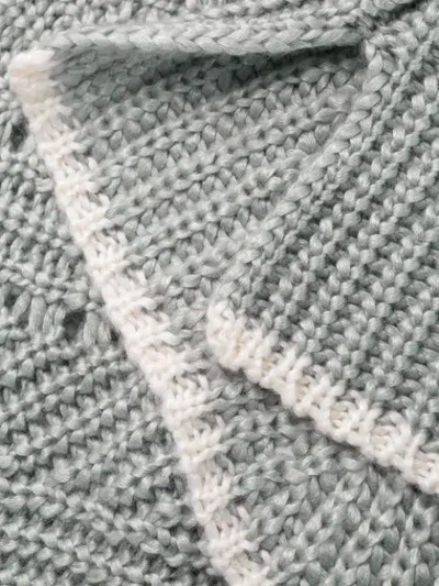 Shop Fendi Roll Neck Knitted Jumper In Grey