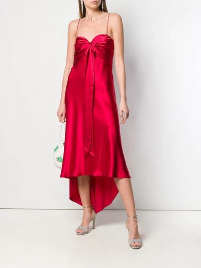 Shop Pinko High-low Hem Long Dress In Red