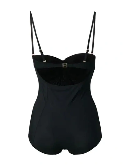 Shop Dolce & Gabbana Balconette Swimsuit In Black