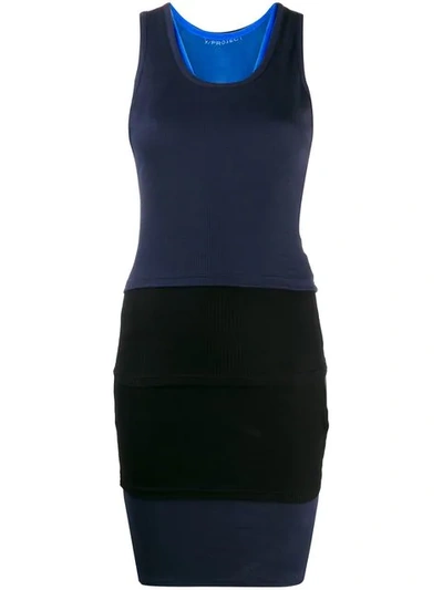 Y/project Fitted Tank Dress In Blue