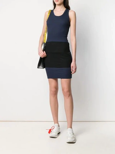 Y/project Fitted Tank Dress In Blue