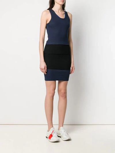 Y/project Fitted Tank Dress In Blue