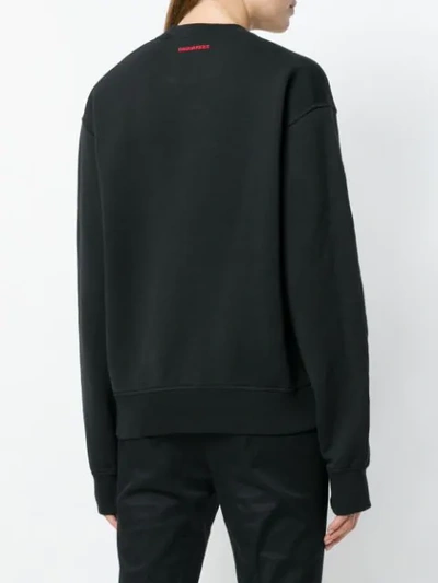 Shop Dsquared2 Twin Guns Print Sweatshirt In Black