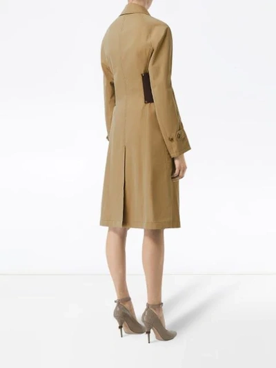 Shop Burberry Corset-belt Cotton Gabardine Car Coat In Neutrals