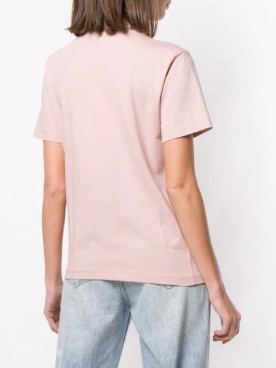 PHILIPP PLEIN 水晶镶嵌骷髅头T恤 - 粉色