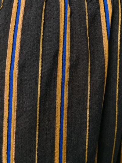 Shop Forte Forte Masai Lurex Stripe Trousers In Black