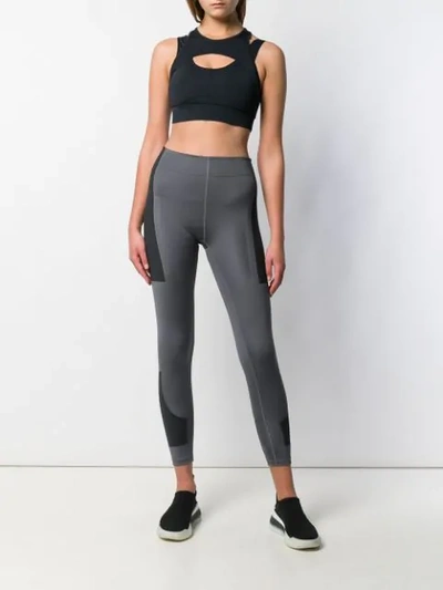 Shop Adidas By Stella Mccartney Panelled Leggings In Grey