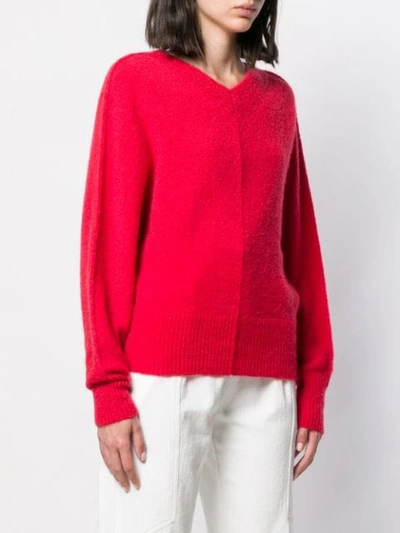 Shop Isabel Marant Oversized Knitted Sweater In Red