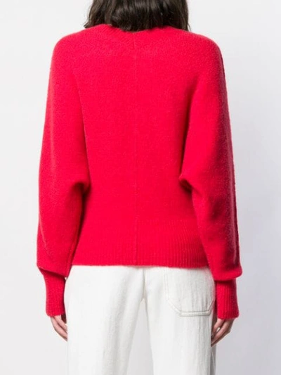 Shop Isabel Marant Oversized Knitted Sweater In Red