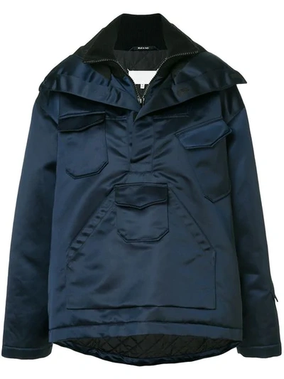 Shop Maison Margiela Oversized Jacket In Blue