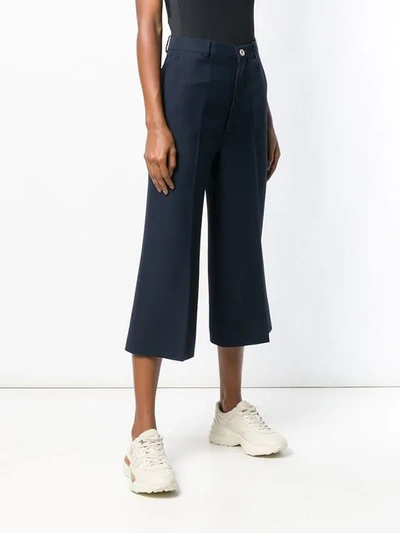 Shop Gucci Super High-waisted Trousers In Blue