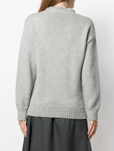 Shop Philosophy Di Lorenzo Serafini Logo Print Sweater In Grey