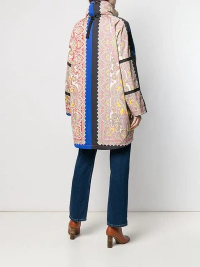 Shop Etro Paisley Print Coat In Blue