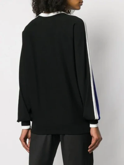 Shop Givenchy Contrast Logo Jumper In Black