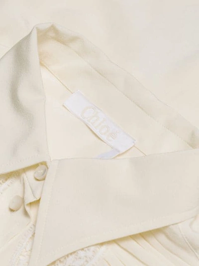 Shop Chloé Classic Collared Shirt In Neutrals