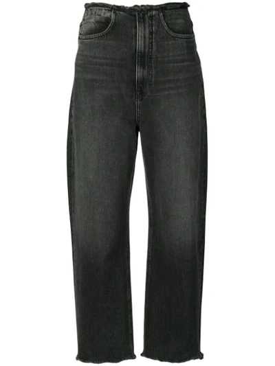 Shop Alexander Wang Wide-leg Jeans In Black