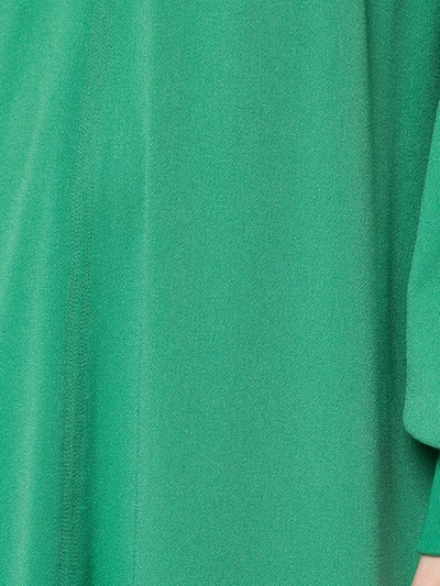 TIBI 开衩领长款连衣裙 - 绿色