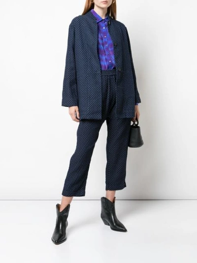 Shop Raquel Allegra Sunday Trousers In Blue