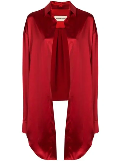 Shop Alexandre Vauthier Asymmetric Shirt In Red