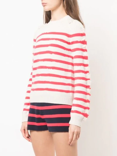 Shop Barrie Striped Sweater In Red