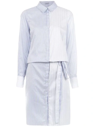Shop Tufi Duek Striped Shirt Dress In White