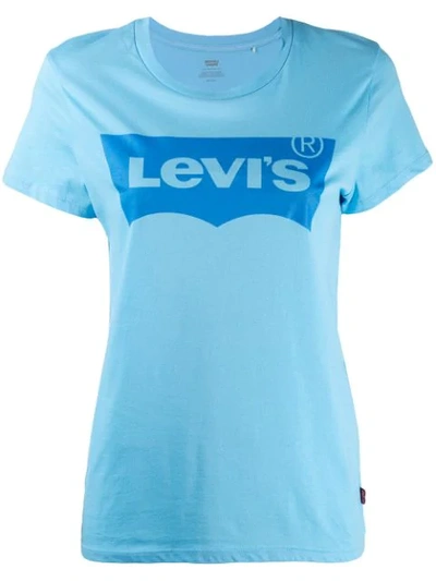 Shop Levi's Logo Stamp T In 0615 Light Blue