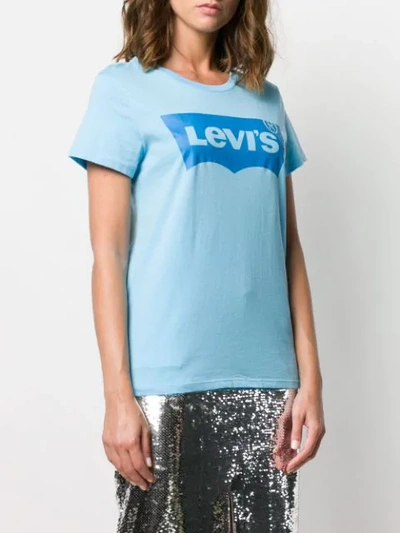 Shop Levi's Logo Stamp T In 0615 Light Blue