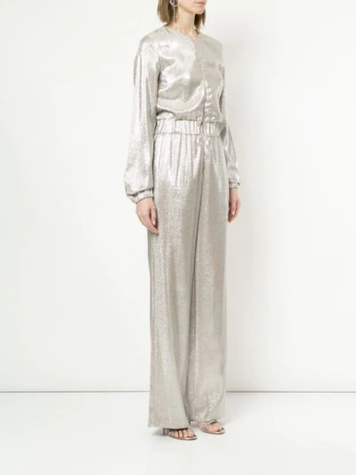 Shop Macgraw Super Sequin Jumpsuit In Metallic