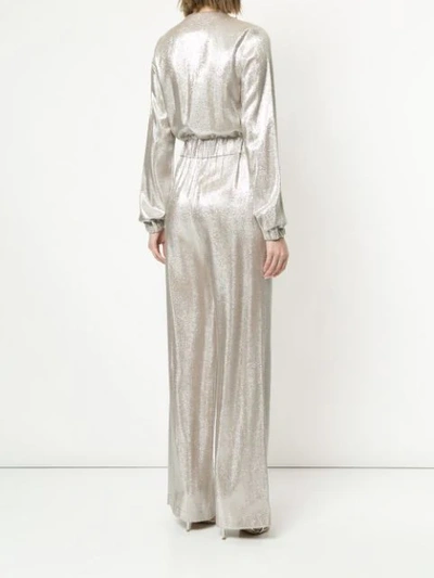 Shop Macgraw Super Sequin Jumpsuit In Metallic