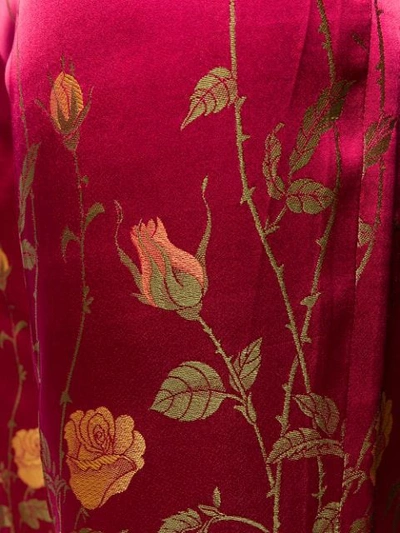 Pre-owned Jean Paul Gaultier Vintage Floral Print Cropped Trousers In Red