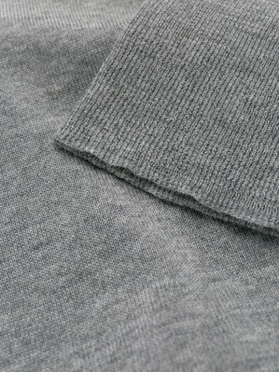 Shop Nuur Turtleneck Slim-fit Jumper In Grey