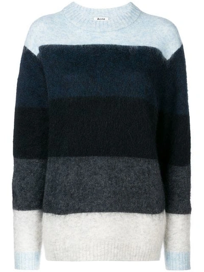 Shop Acne Studios Albah Striped Sweater In Blue