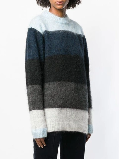 Shop Acne Studios Albah Striped Sweater In Blue