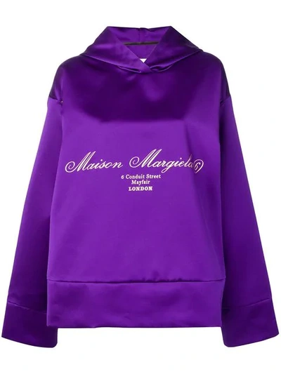 Shop Mm6 Maison Margiela Oversized Draped Sweatshirt In Purple