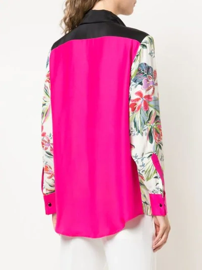 Shop Barbara Bui Scarf Detailed Floral Shirt In Neutrals