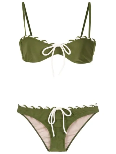 Shop Adriana Degreas 'tqc Safari' Bikini In Green