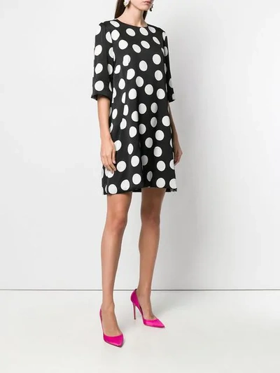 Shop Dolce & Gabbana Polka-dot Shirt Dress In Black